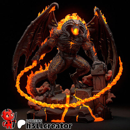 Balrog Figure - The Lord of the Rings - resin tabletop miniature front view