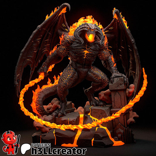 Balrog Figure - The Lord of the Rings - resin tabletop miniature front view