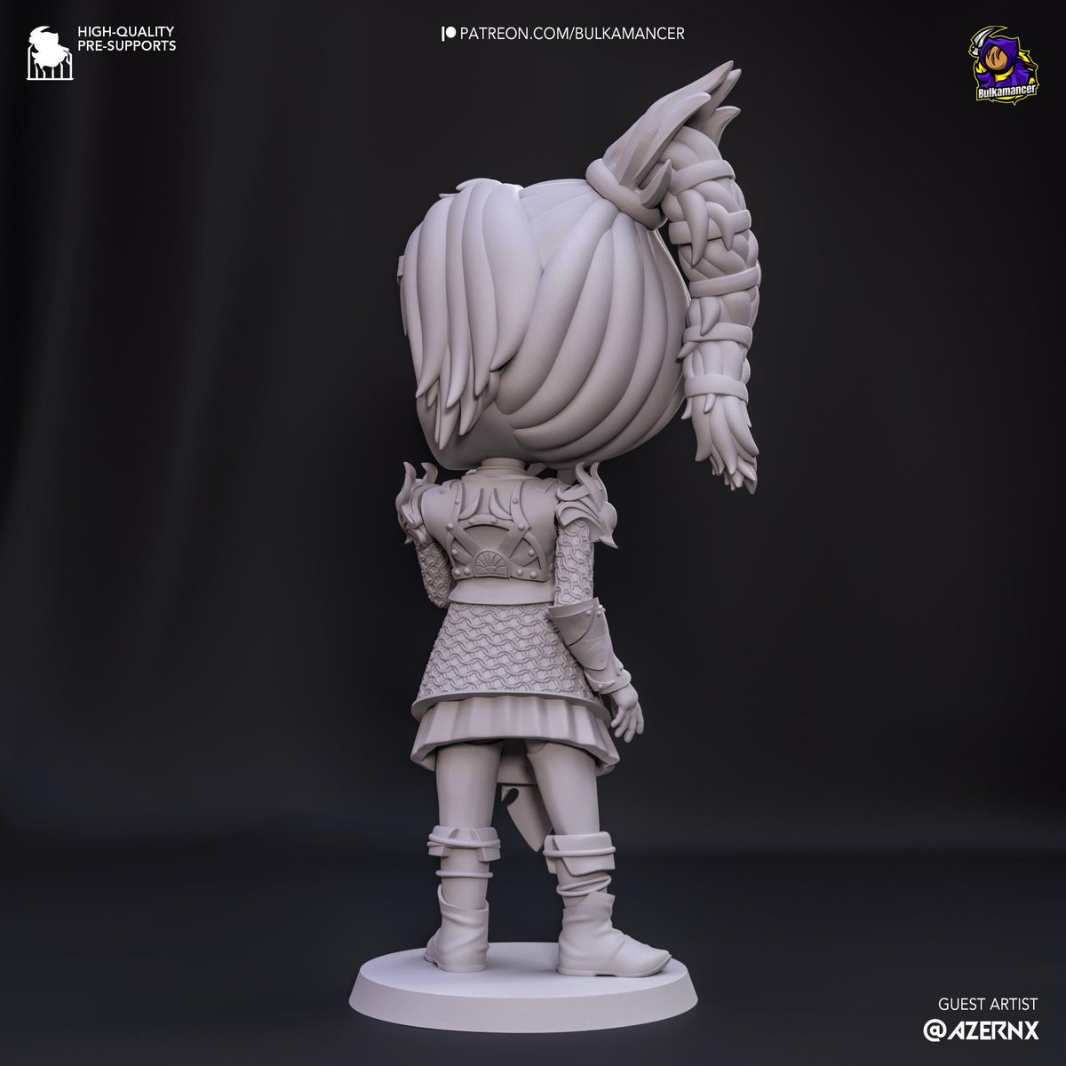 Shadowheart Chibi Figure - Baldur's Gate 3 - resin miniature view 5