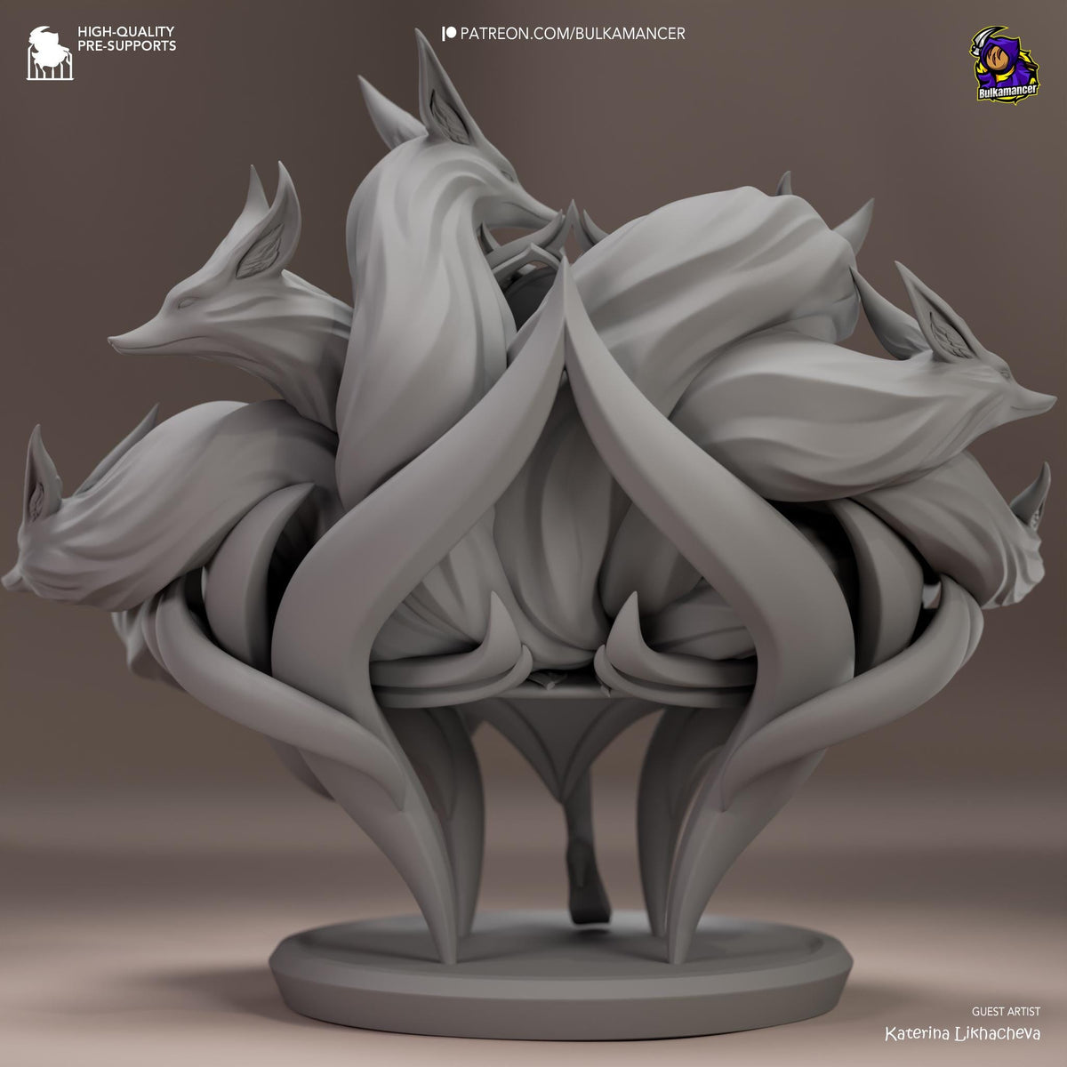 Ahri Figure - League of Legends - paintable tabletop miniature product view