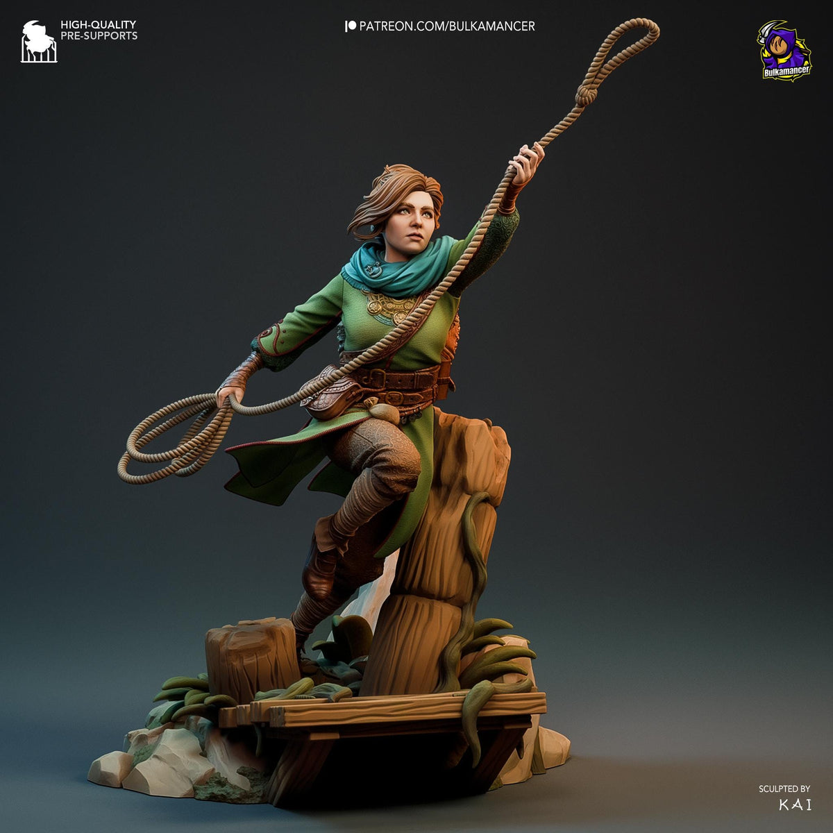 Zoe Split Fiction Figure - resin tabletop miniature front view