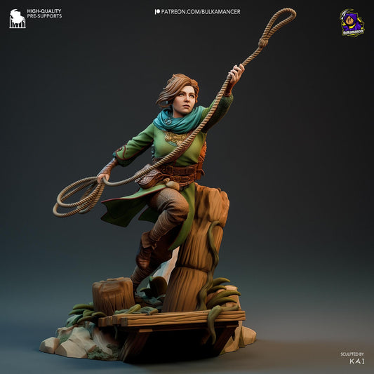 Zoe Split Fiction Figure - resin tabletop miniature front view