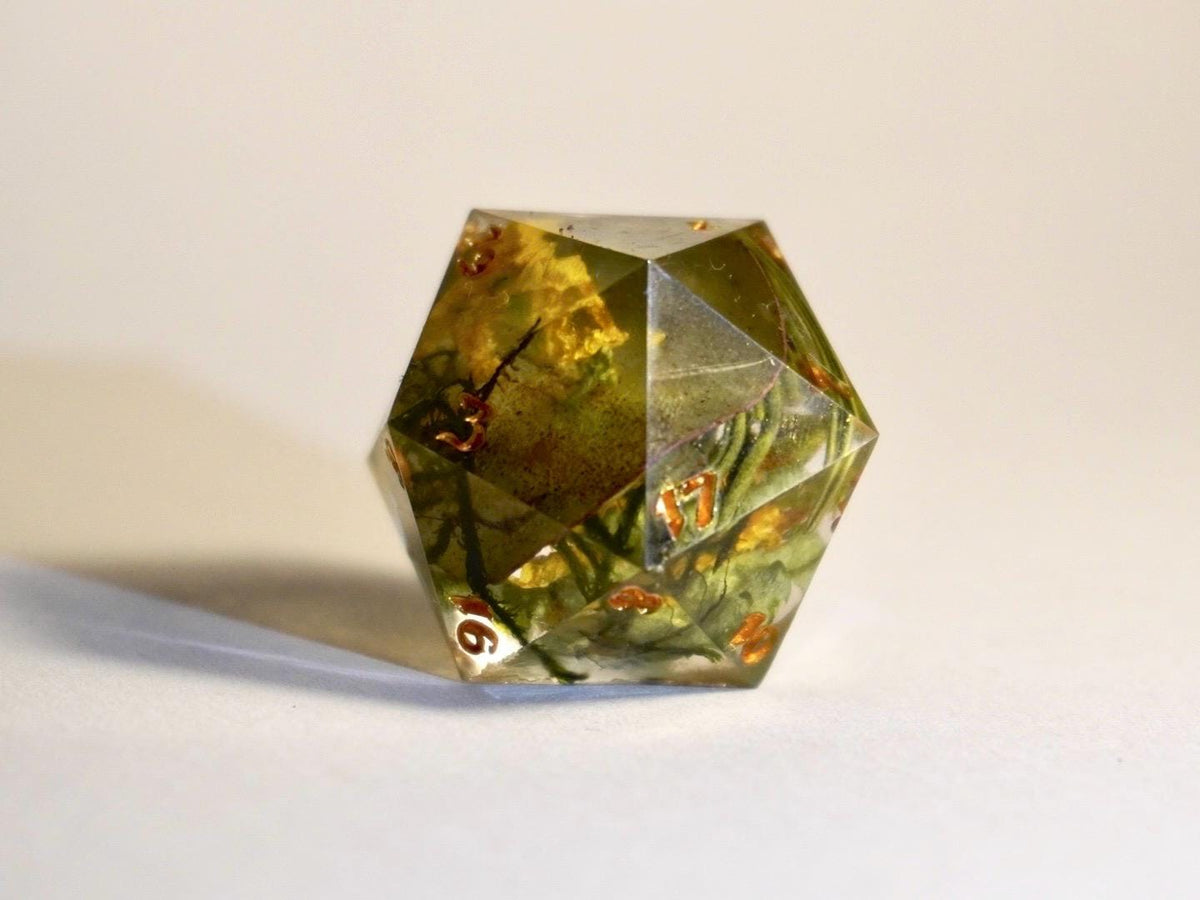 Chonky D20 Die - RPG dice accessory detail view