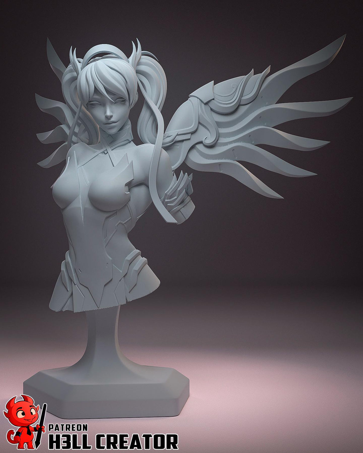 Mercy Bust - Overwatch - resin tabletop miniature front view