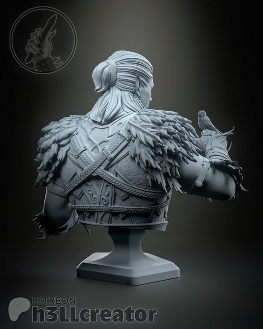 Halsin Bust - Baldur's Gate 3 - resin tabletop miniature alternate angle