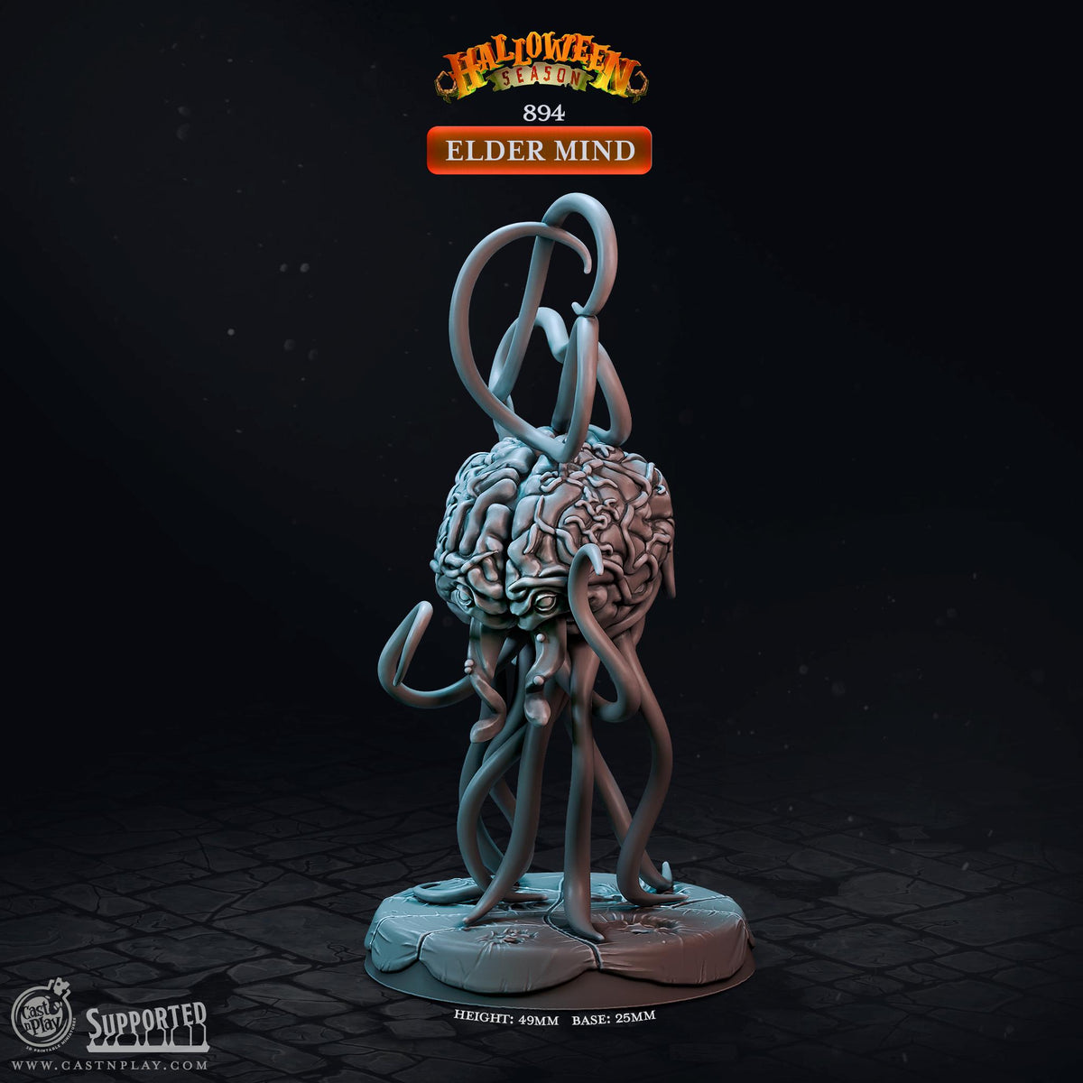 Intellect Devourer Miniature - resin tabletop miniature front view