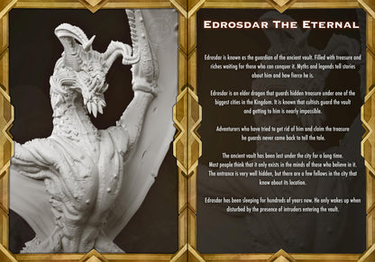 Elder Dragon Miniature - resin tabletop miniature alternate angle