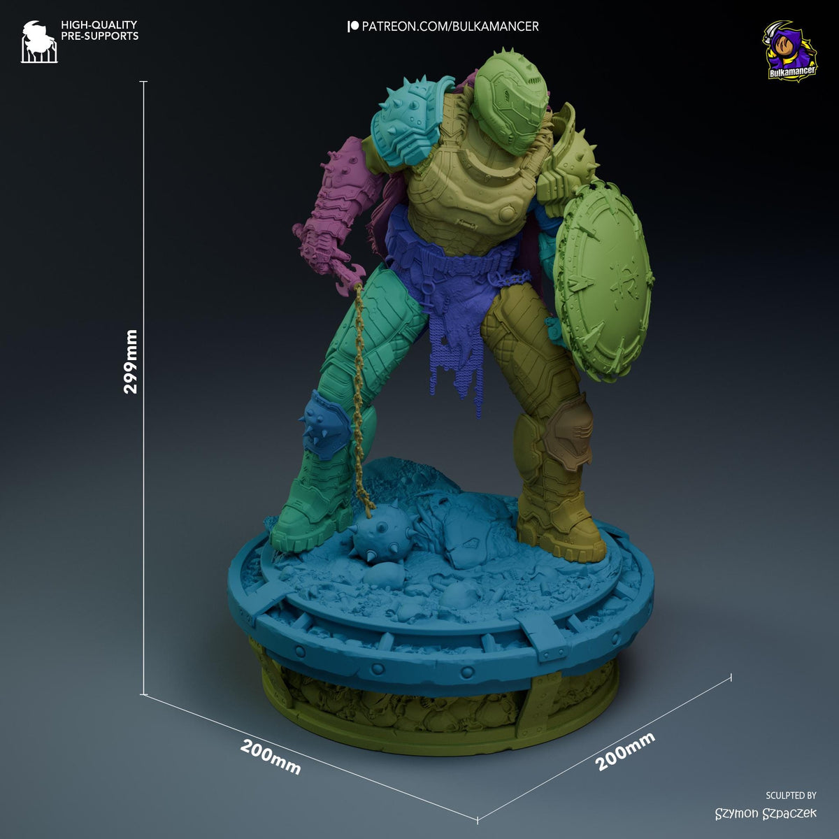 Doom Slayer Figure - resin miniature view 6