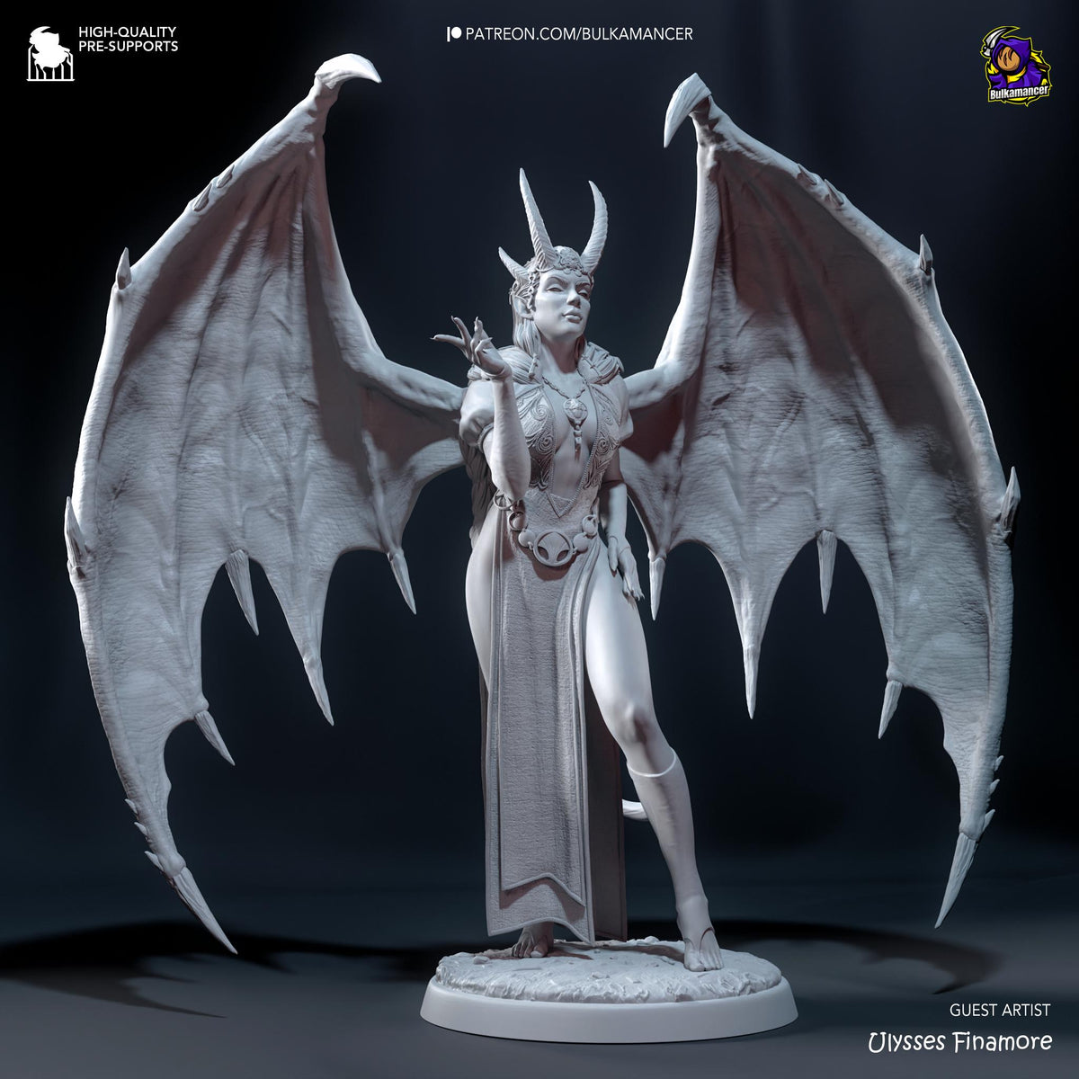 Mizora Figure - Baldur's Gate 3 - paintable tabletop miniature product view
