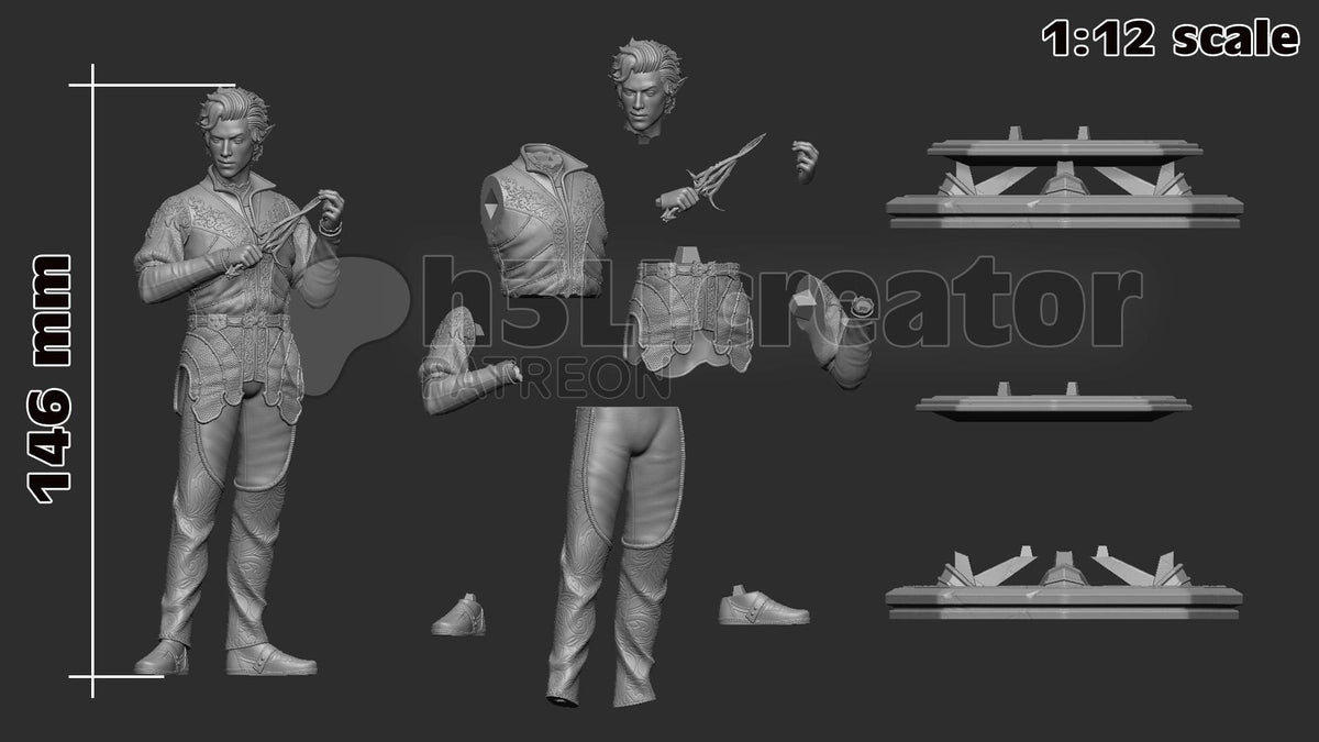 Astarion Figure - Baldur's Gate 3 - resin miniature view 8