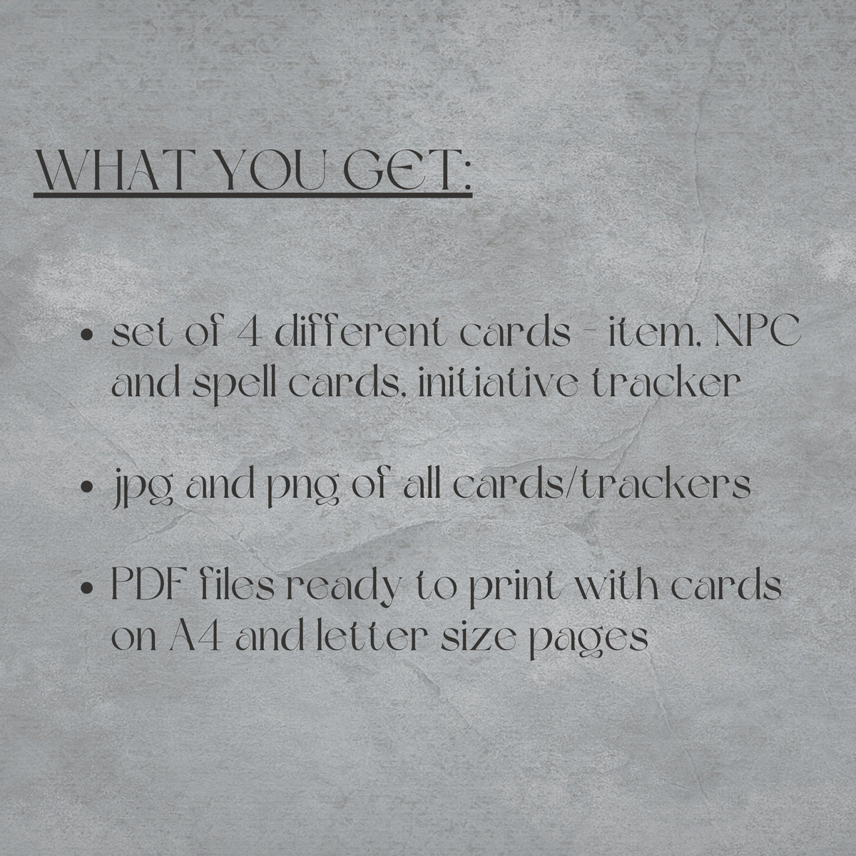 Fillable Cards Set - printable tabletop RPG resource preview