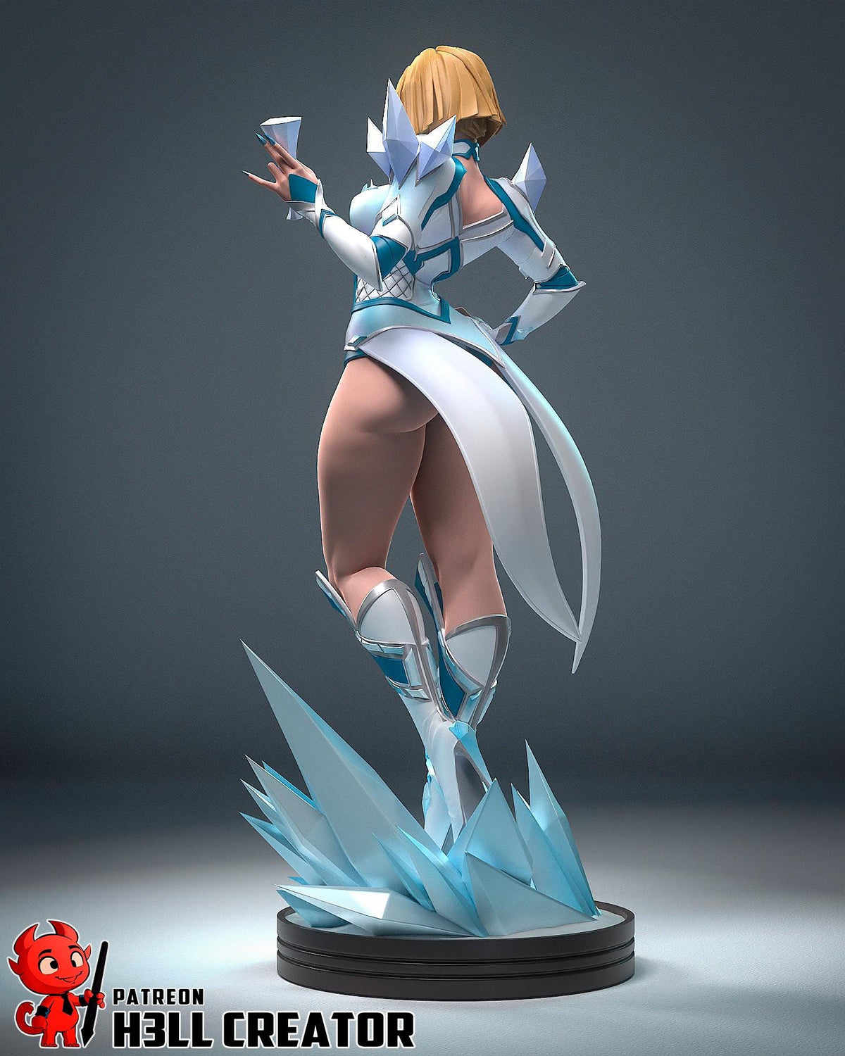 Emma Frost Figure - Marvel Rivals - 3D printed miniature detail view