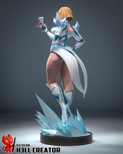 Emma Frost Figure - Marvel Rivals - 3D printed miniature detail view