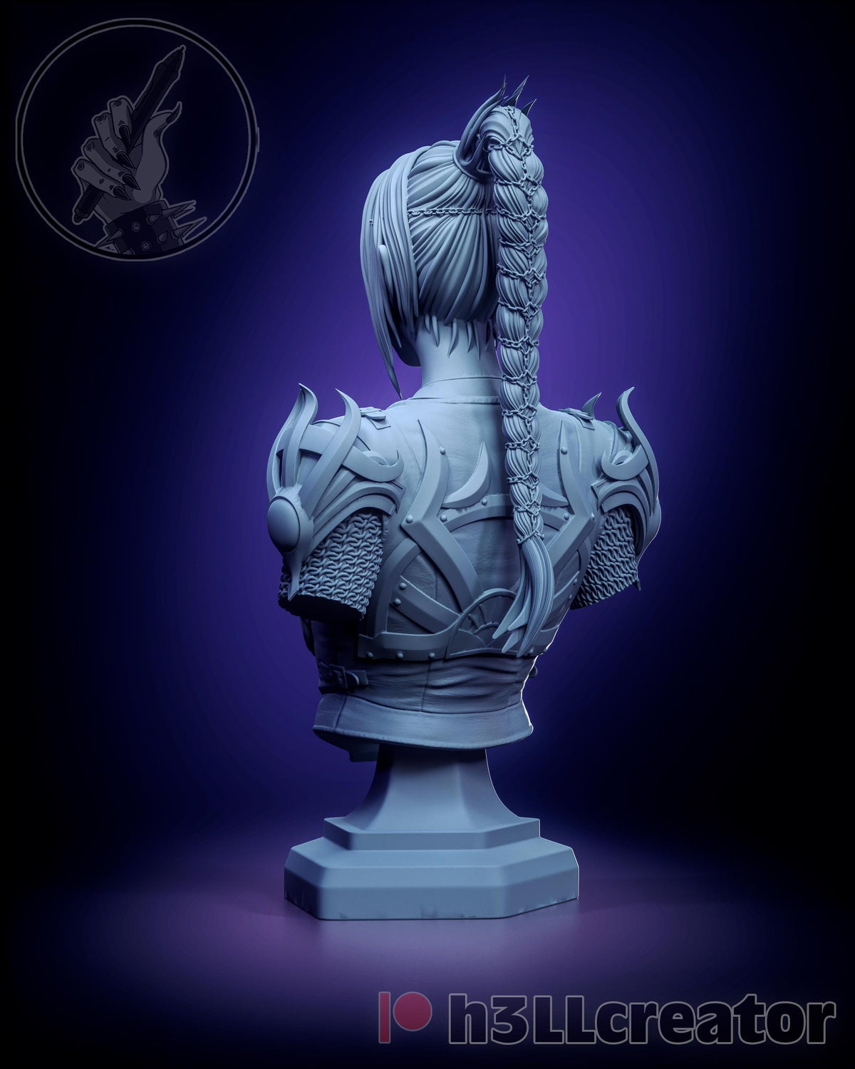 Shadowheart Bust - Baldur's Gate 3 - 3D printed miniature detail view