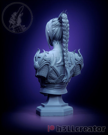 Shadowheart Bust - Baldur's Gate 3 - 3D printed miniature detail view