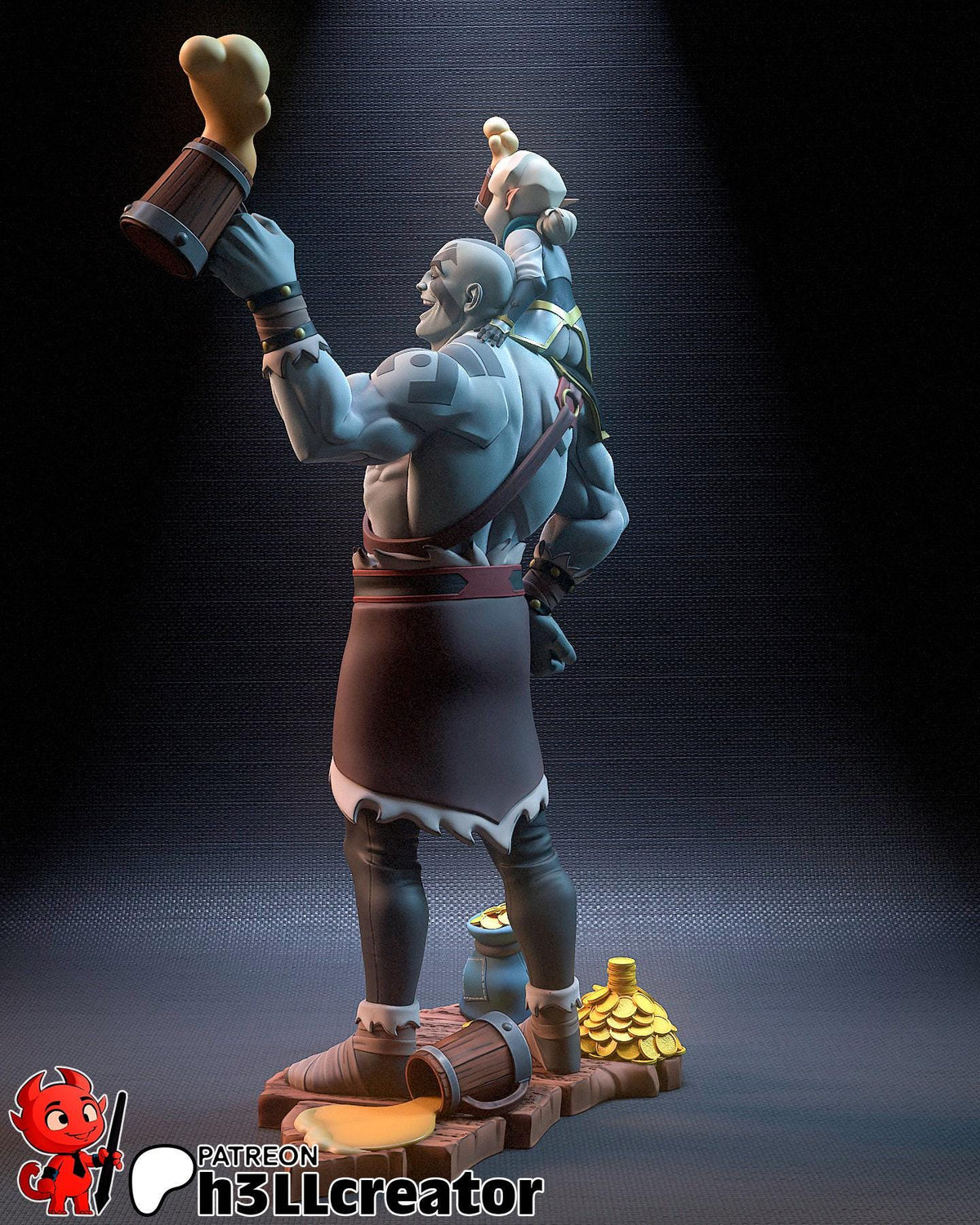 Grog and Pike The Legend of Vox Machina Figure - paintable tabletop miniature product view