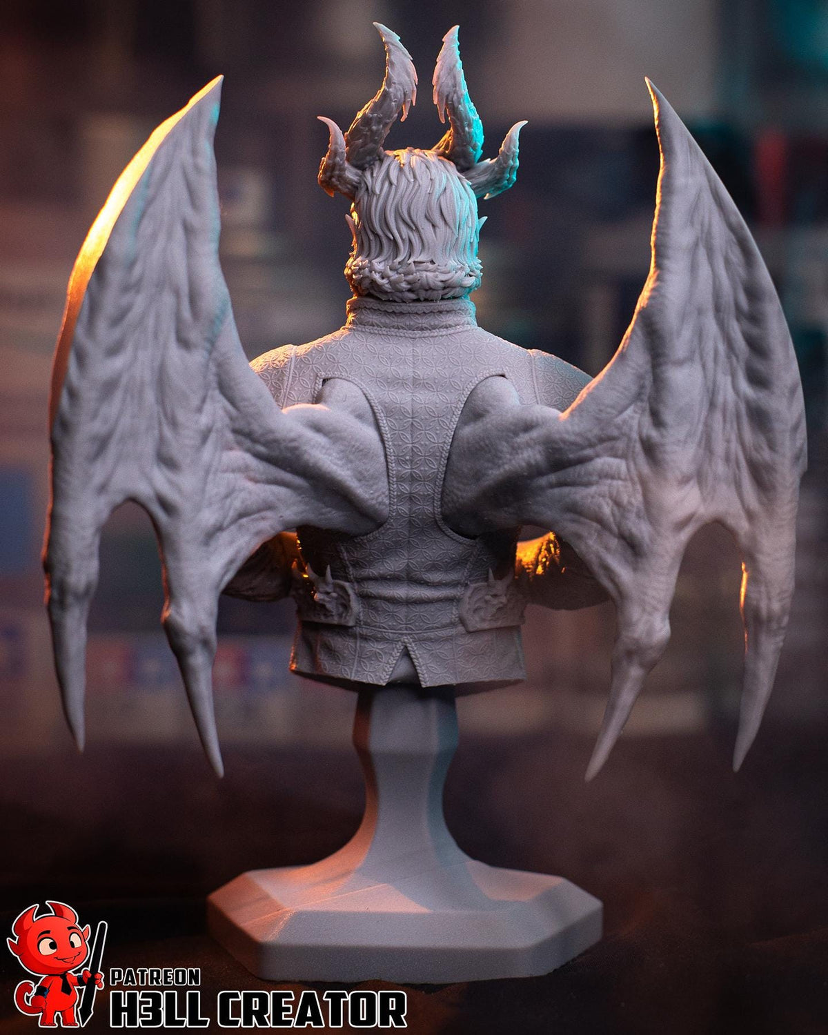 Raphael Bust - Baldur's Gate 3 - 3D printed miniature detail view