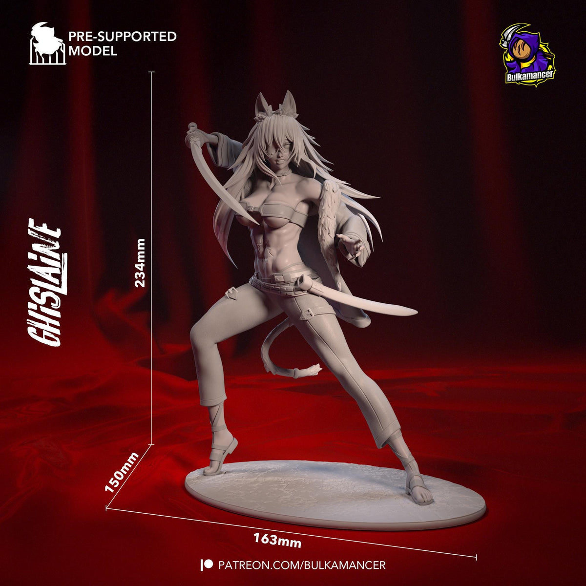 Ghislaine Dedoldia Figure - Mushoku Tensei - resin tabletop miniature alternate angle
