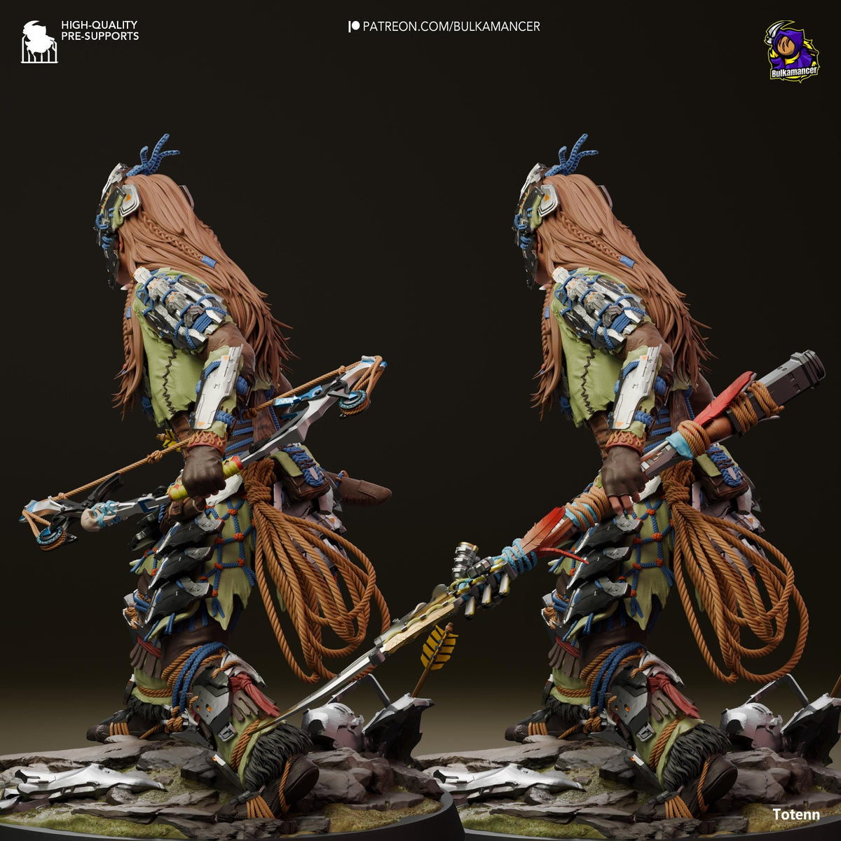 Aloy Horizon Forbidden West Figure - resin tabletop miniature alternate angle