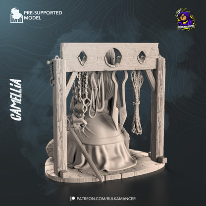 Camellia Figure - Wrath of the Righteous - 3D printed miniature detail view