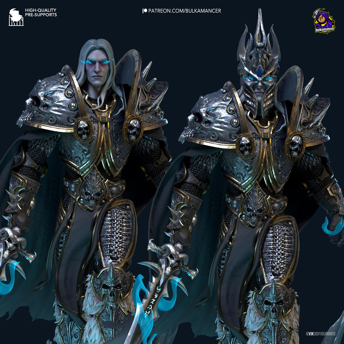Arthas Wrath of the Lich King Figure - World of Warcraft - resin tabletop miniature alternate angle