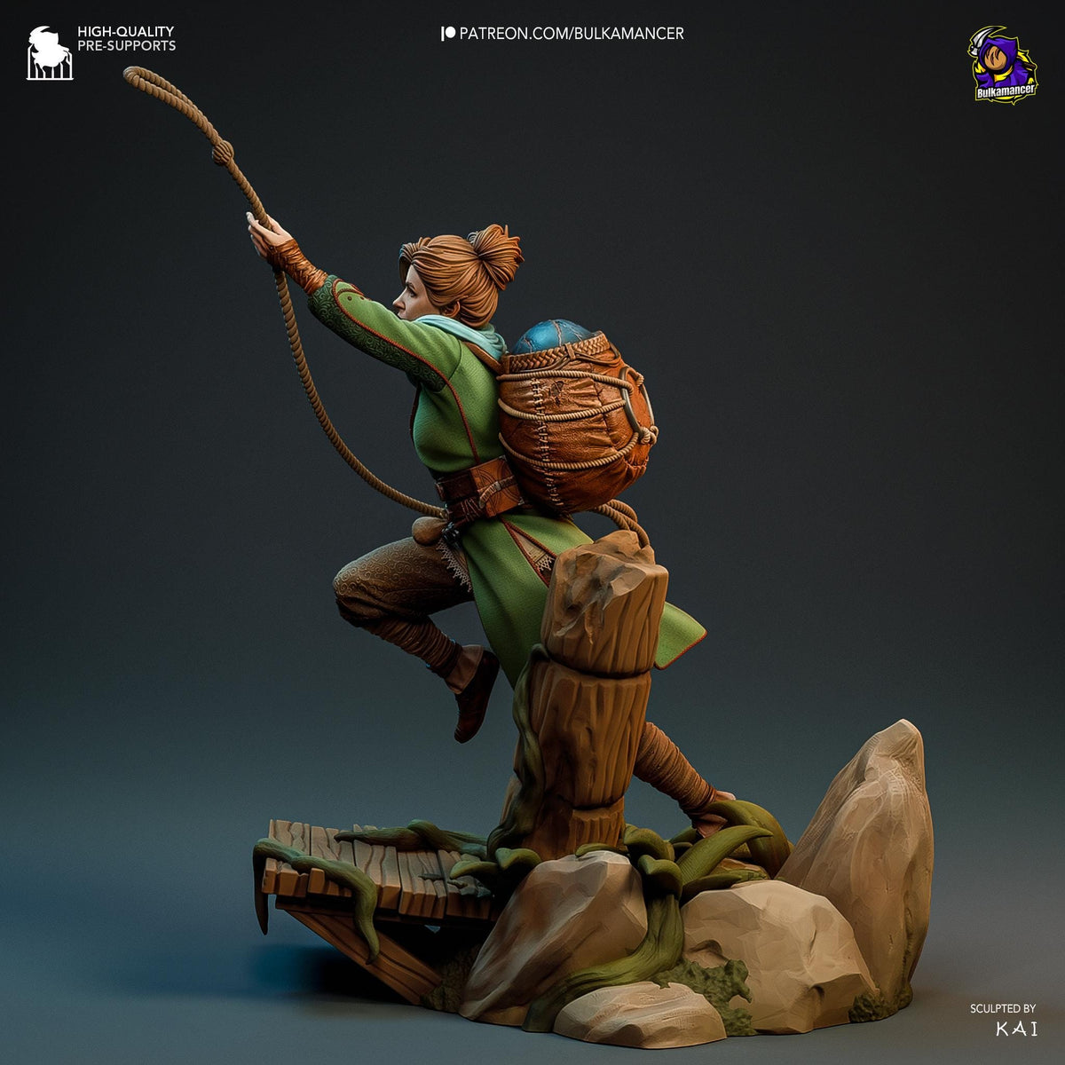 Zoe Split Fiction Figure - 3D printed miniature detail view