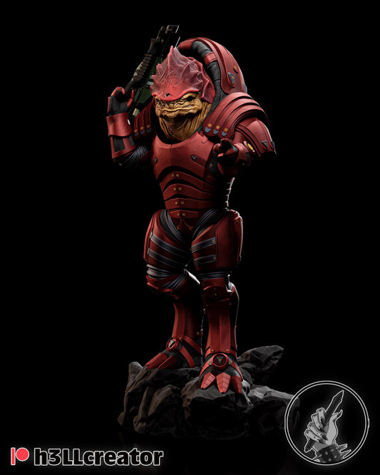 Wrex Figure - Mass Effect - resin tabletop miniature front view