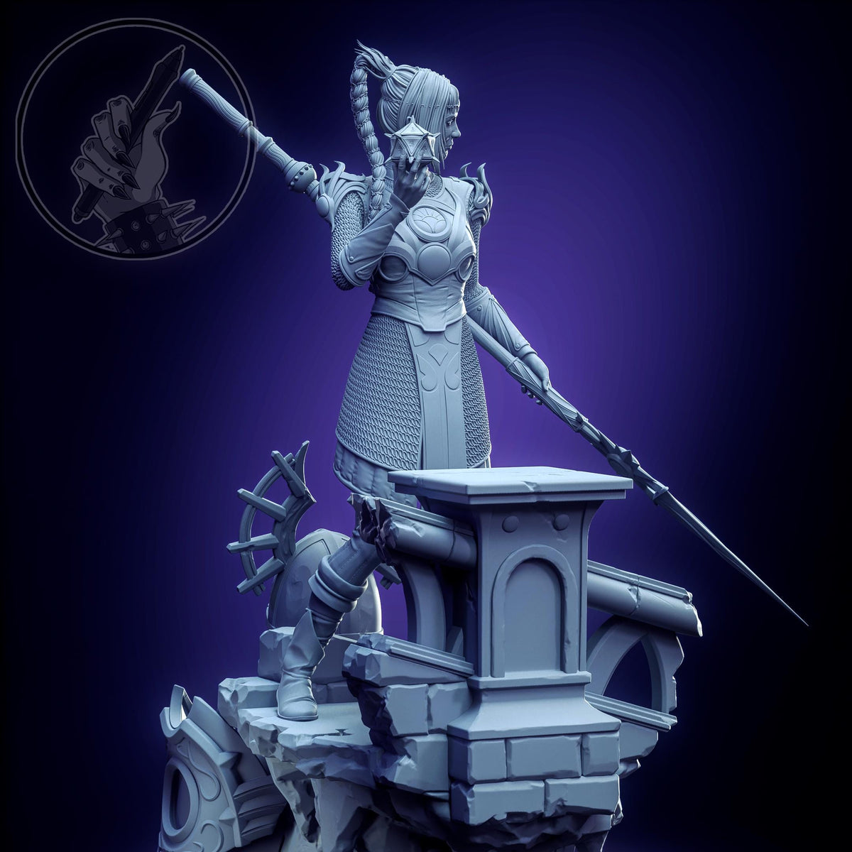 Shadowheart Figure - Baldur's Gate 3 - paintable tabletop miniature product view