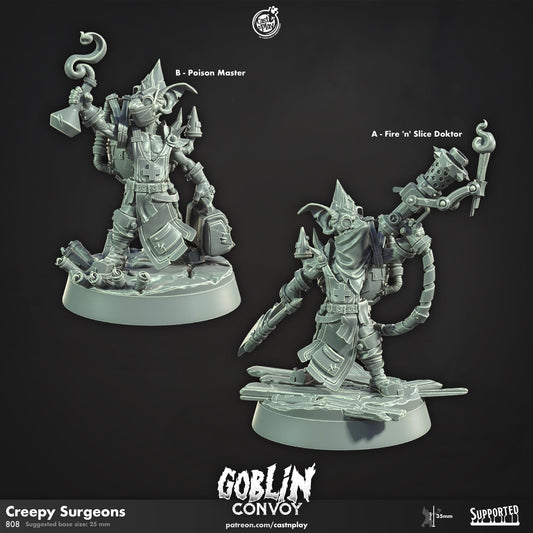 Goblin Artificer Miniature - resin tabletop miniature front view