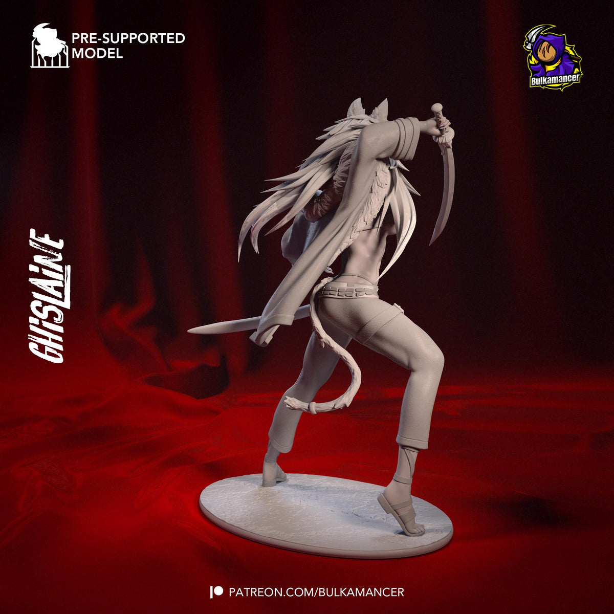 Ghislaine Dedoldia Figure - Mushoku Tensei - 3D printed miniature detail view