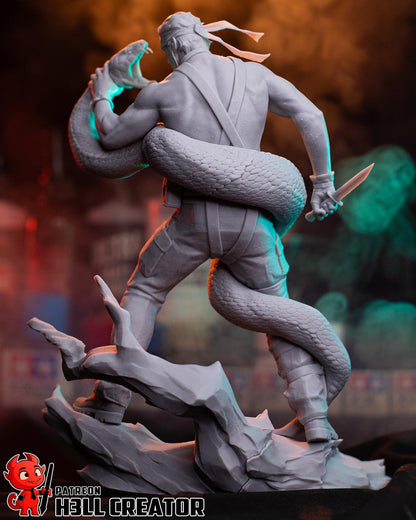 Big Boss Metal Gear Solid Snake Figure - 3D printed miniature detail view