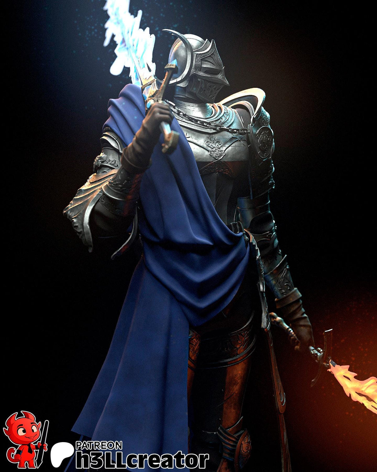 Rellana Figure - Elden Ring - 3D printed miniature detail view