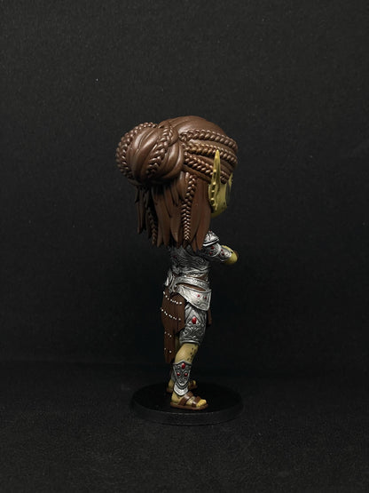 Lae'zel Chibi Figure - Baldur's Gate 3 - 3D printed miniature detail view