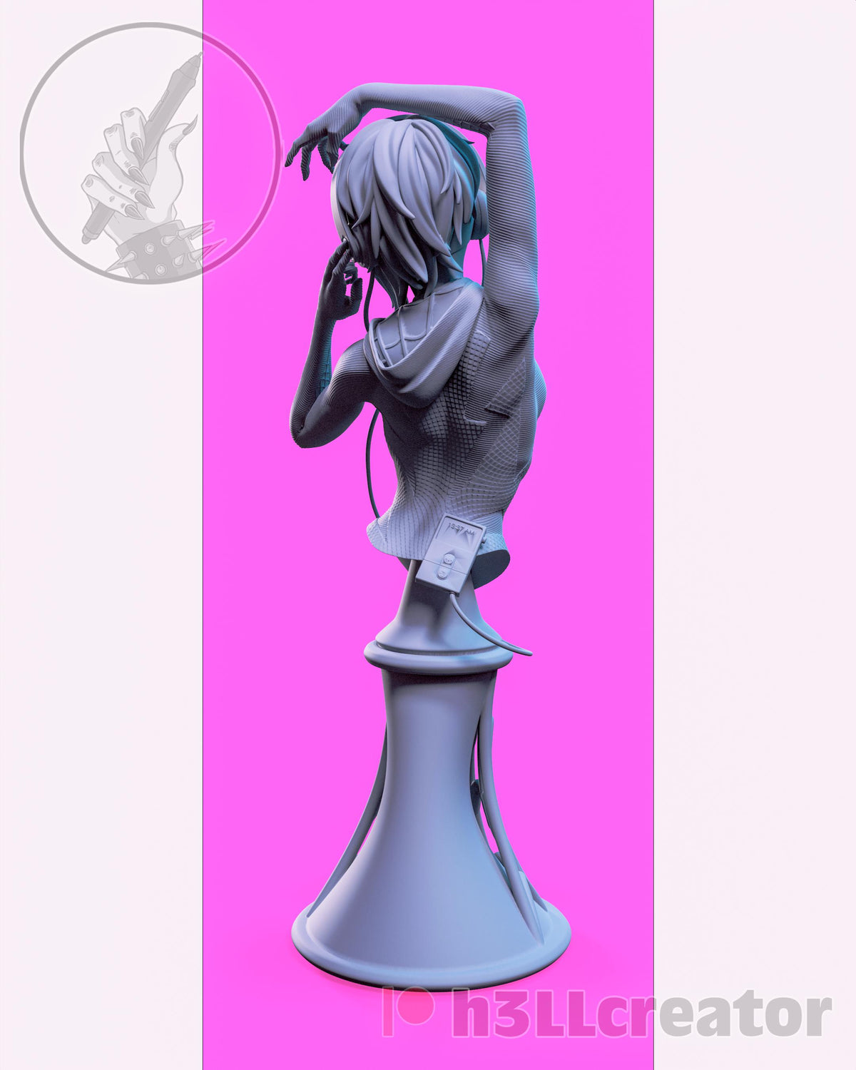 Gwen Stacy Spiderman Bust - resin tabletop miniature alternate angle