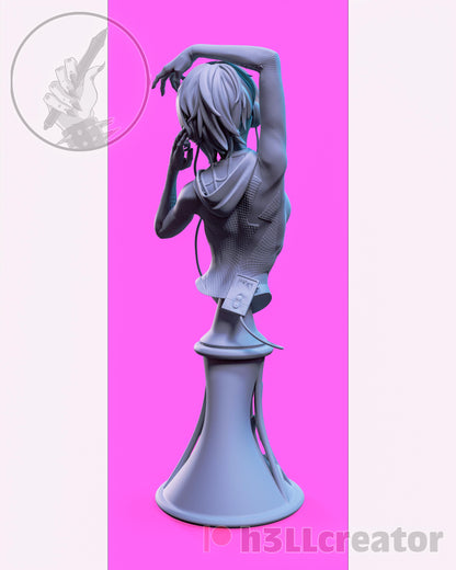 Gwen Stacy Spiderman Bust - resin tabletop miniature alternate angle