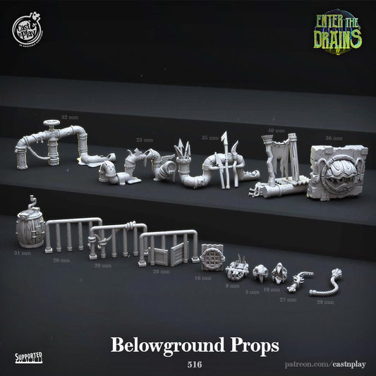 Enter The Drains Sweage Terrain Set - resin tabletop miniature front view