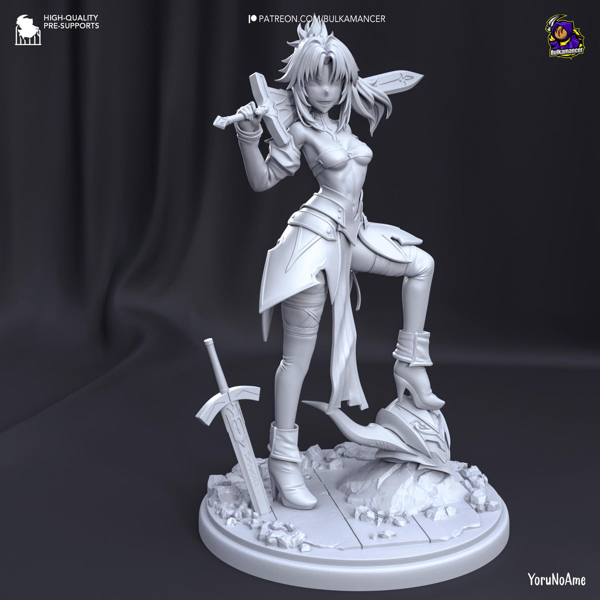 Mordred Fate Figure - paintable tabletop miniature product view