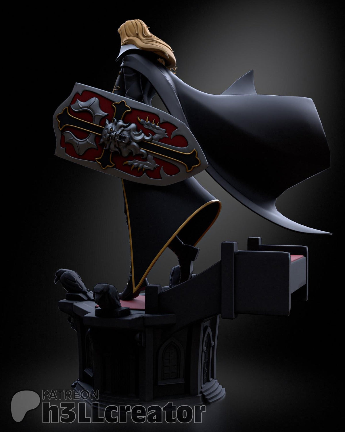 Alucard Castlevania Figure - resin tabletop miniature alternate angle