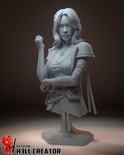 Lune Bust - Clair Obscur: Expedition 33 - resin tabletop miniature front view