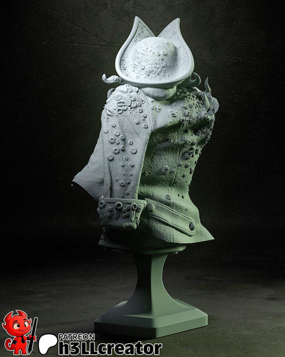 Davy Jones Bust - Pirates of the Caribbean - 3D printed miniature detail view