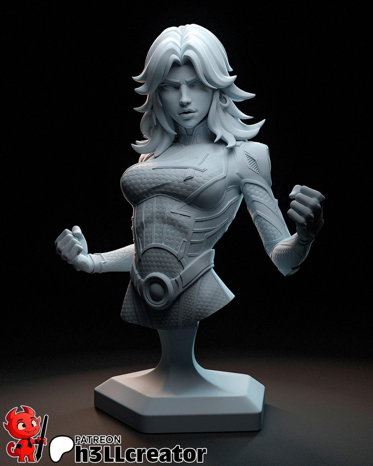 Invisible Woman Bust - Marvel Rivals - resin tabletop miniature front view