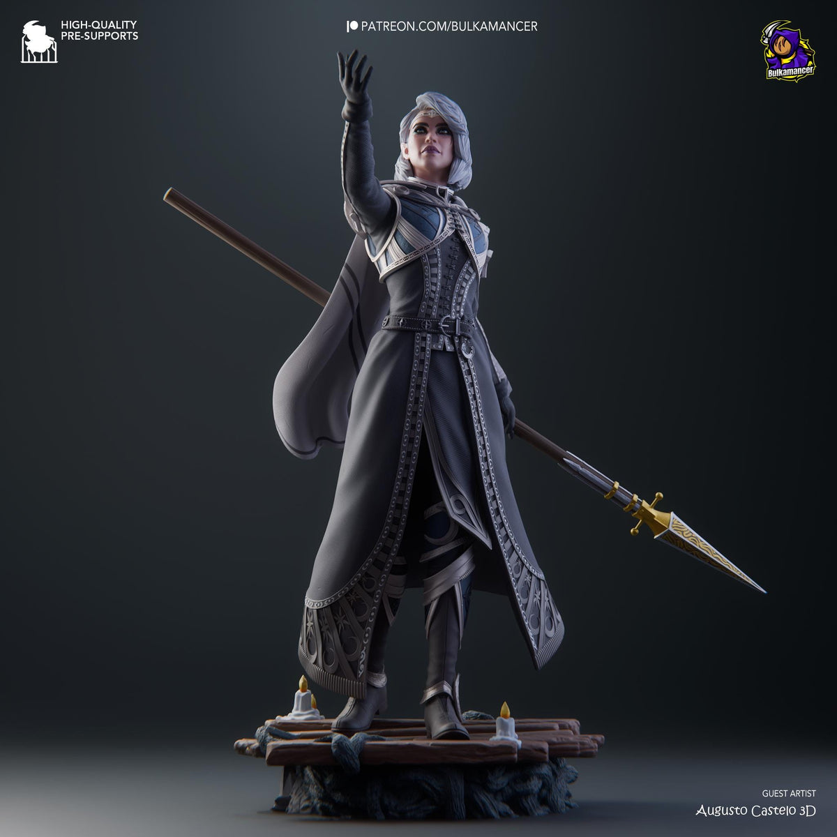 Isobel Figure - Baldur's Gate 3 - resin tabletop miniature front view
