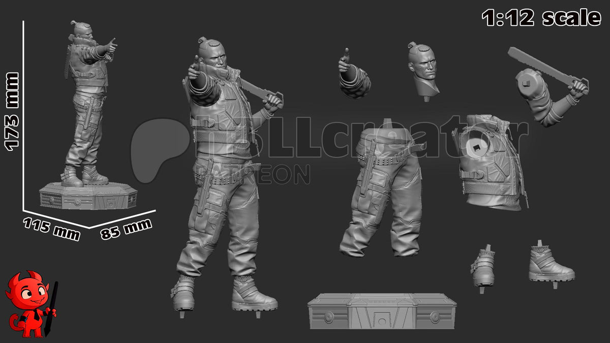 Jackie Welles Figure - Cyberpunk 2077 - resin miniature view 6