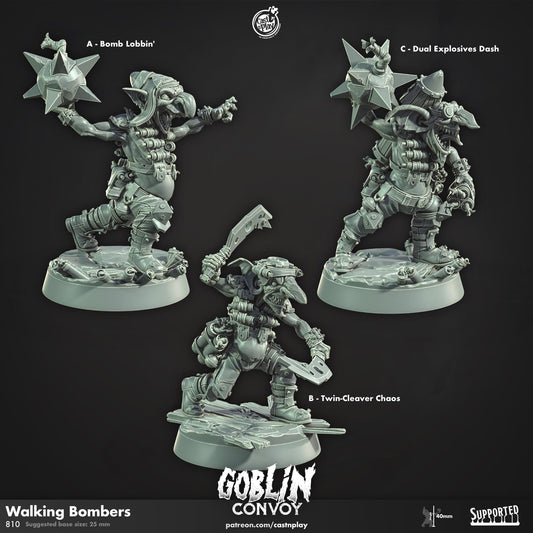 Goblin Bomber Miniature - resin tabletop miniature front view