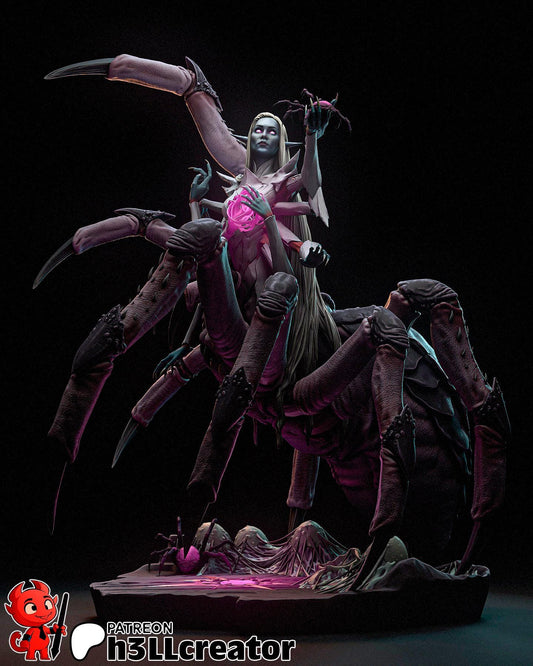 Lolth Figure - resin tabletop miniature alternate angle