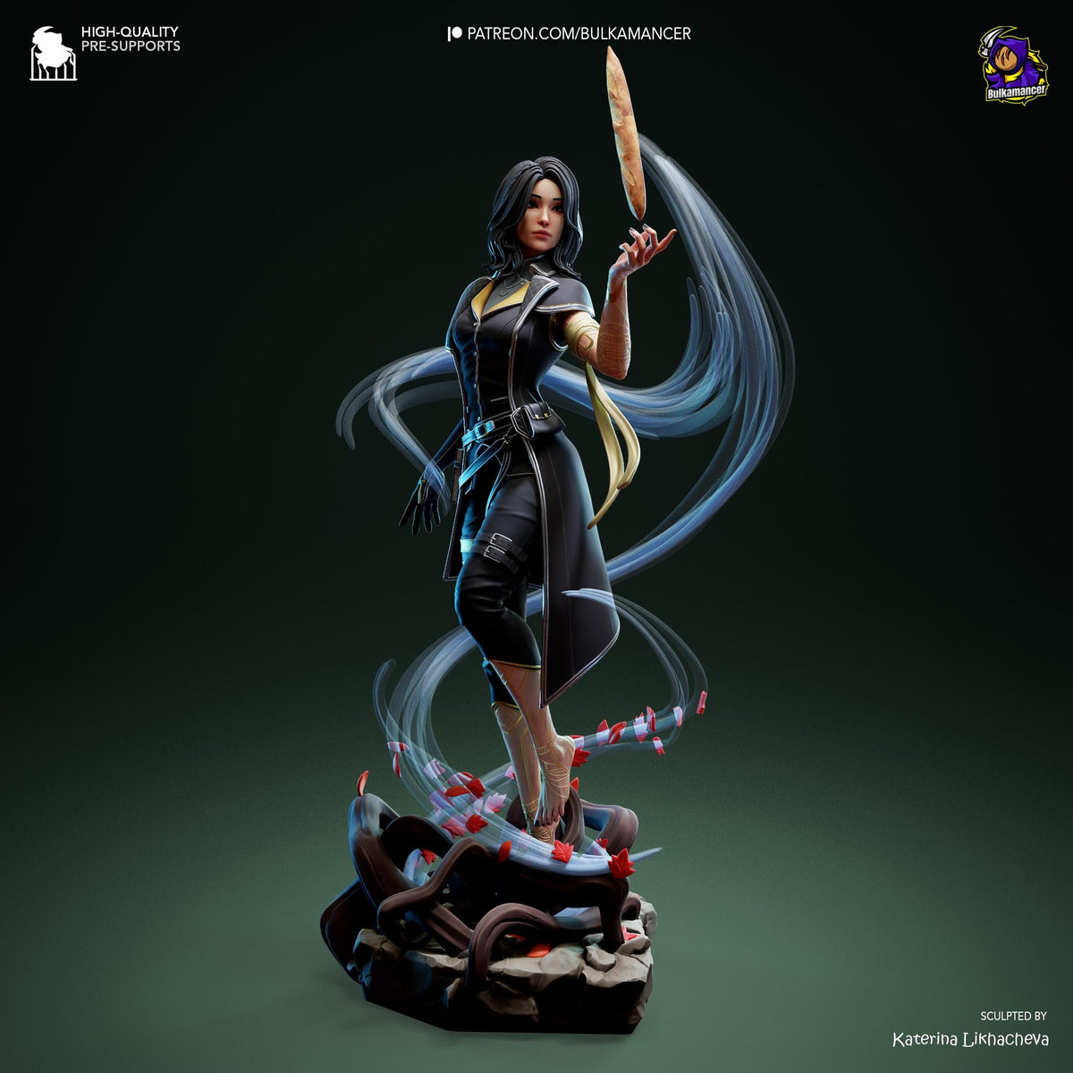 Lune Figure - Clair Obscur: Expedition 33 - 3D printed miniature detail view