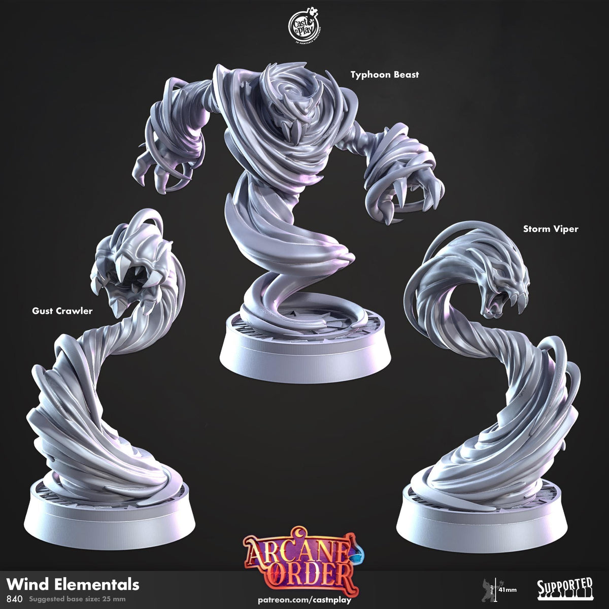 Elemental Miniature - resin tabletop miniature front view
