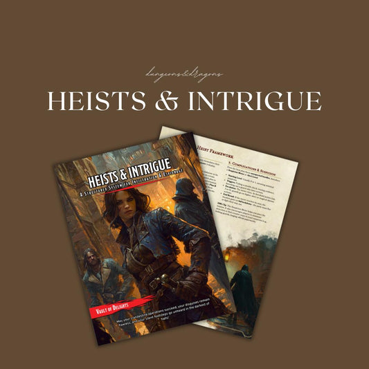 Heists and Intrigue Guide - digital download preview