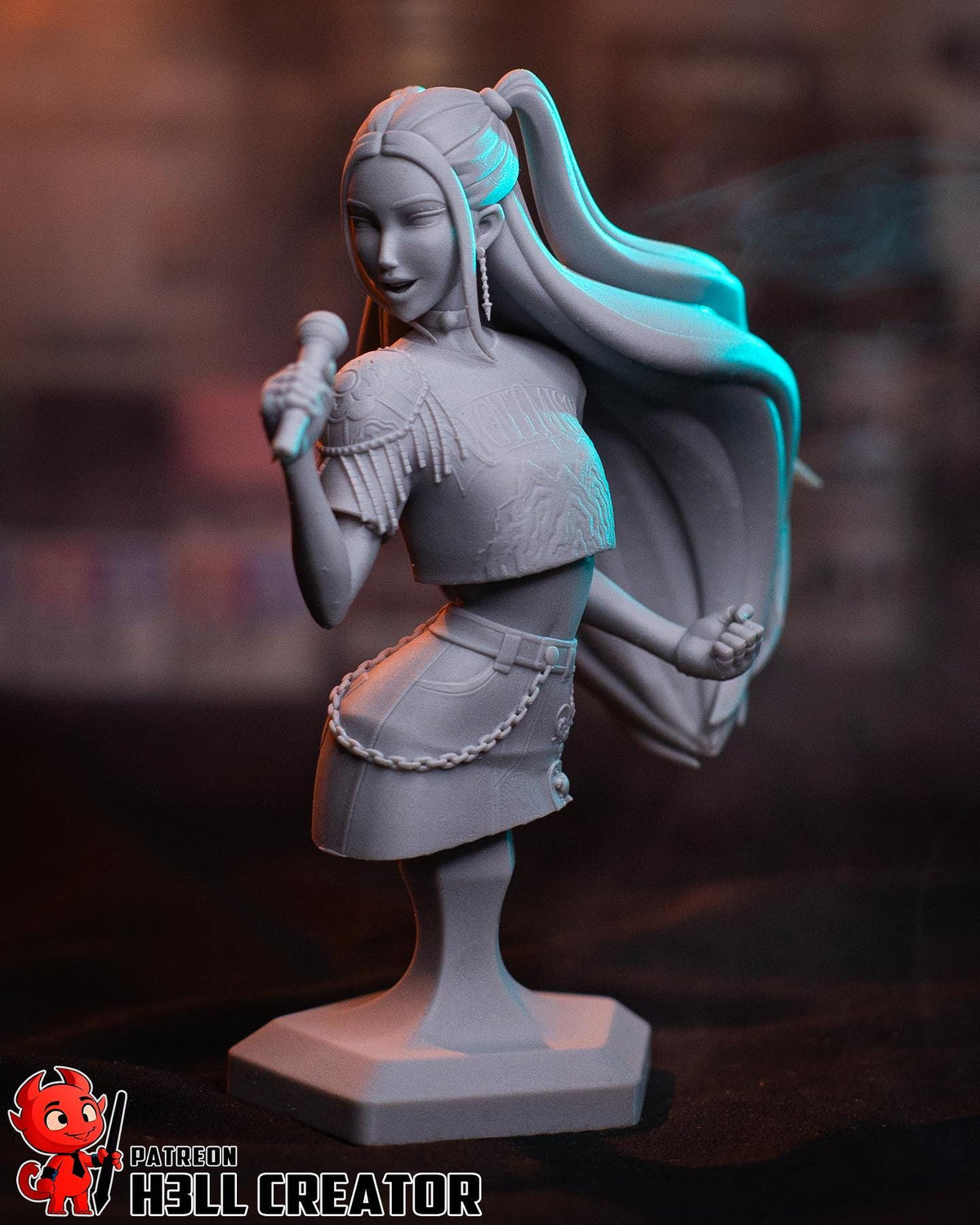 Mira KPop Demon Hunters Bust - resin tabletop miniature front view