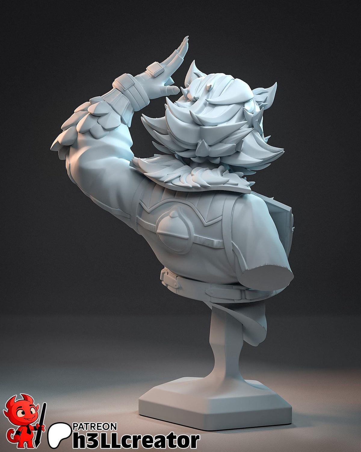 Squirrel Girl Bust - Marvel Rivals - 3D printed miniature detail view